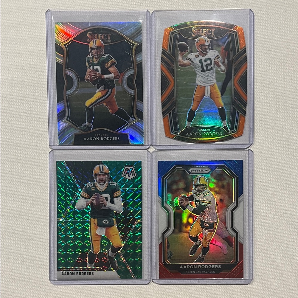 Lot of 4 Aaron Rodgers’ Trading Cards - See description for card details